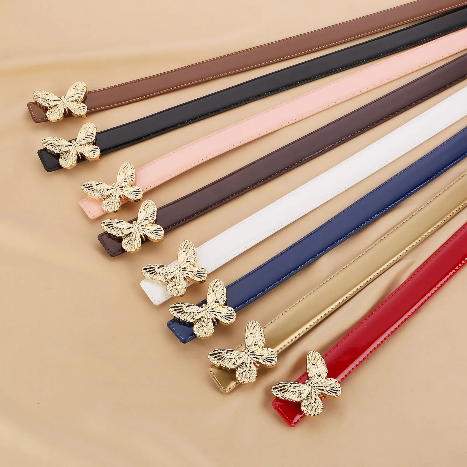 Pink and Brown Elegant Belts Italian Woven Cotton Elastic Belt - Pink main image 2