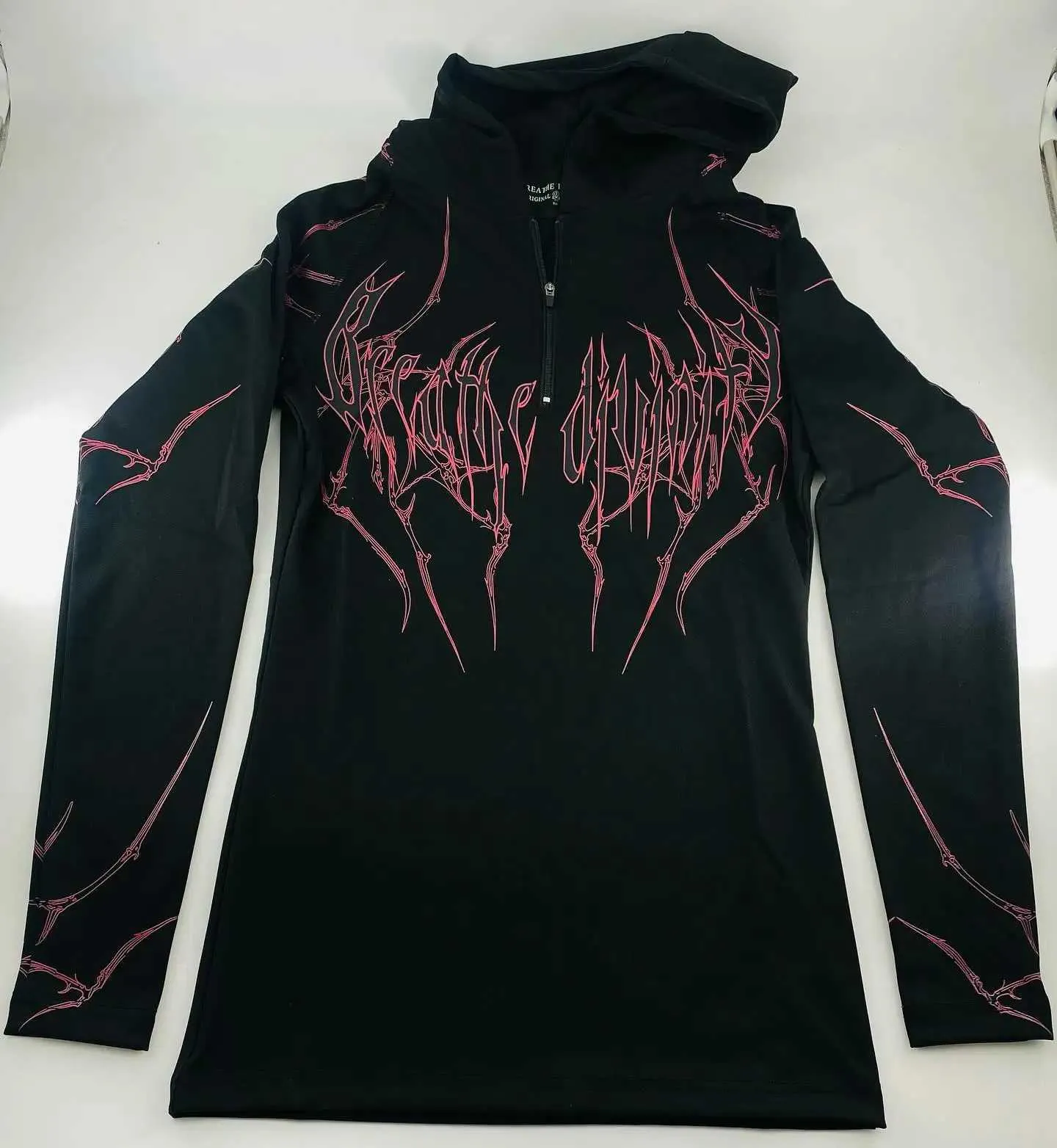 Breathedivinity Compression Shirt Hoodies Quarter Zip Tops Muscle