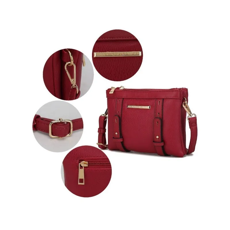 MKF Collection Vegan Leather Crossbody Bag – Small Messenger Purse For Women - View #10
