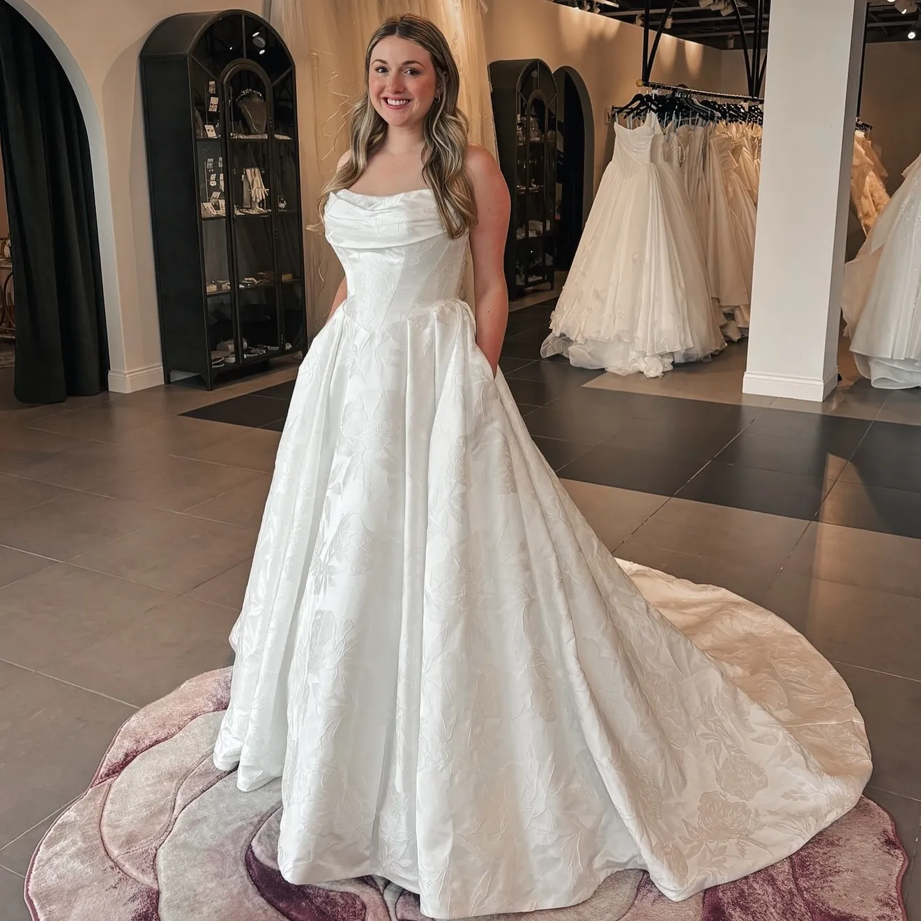 Ivory Brocade Jacquard Satin Strapless Sweetheart... From  Uniquebridalboutique, $171.19 | DHgate.Com