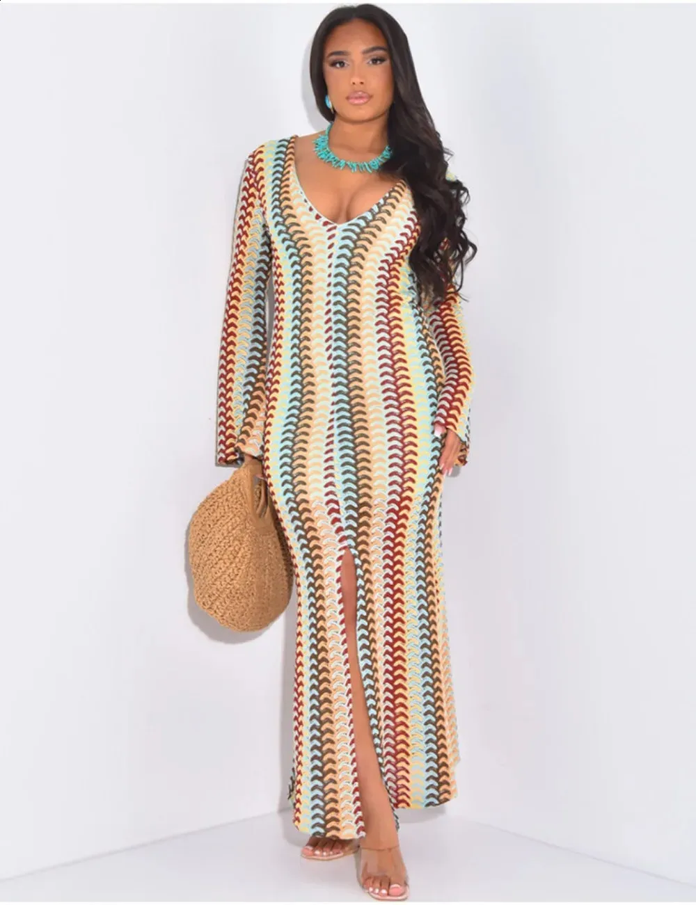 Spring Summer Striped Knitted Dress For Women ... From Zhong02, $44.67 In  Bulk | DHgate.Com