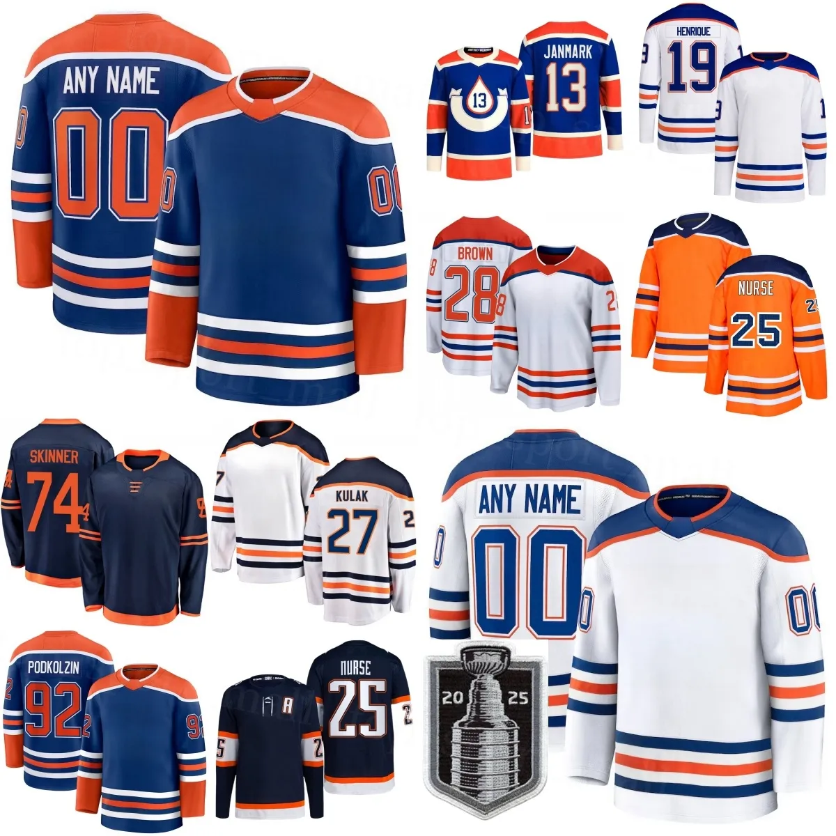 Hockey 2025 Stanley Cup 74 Stuart Skinner Jerseys 28 Brown 92