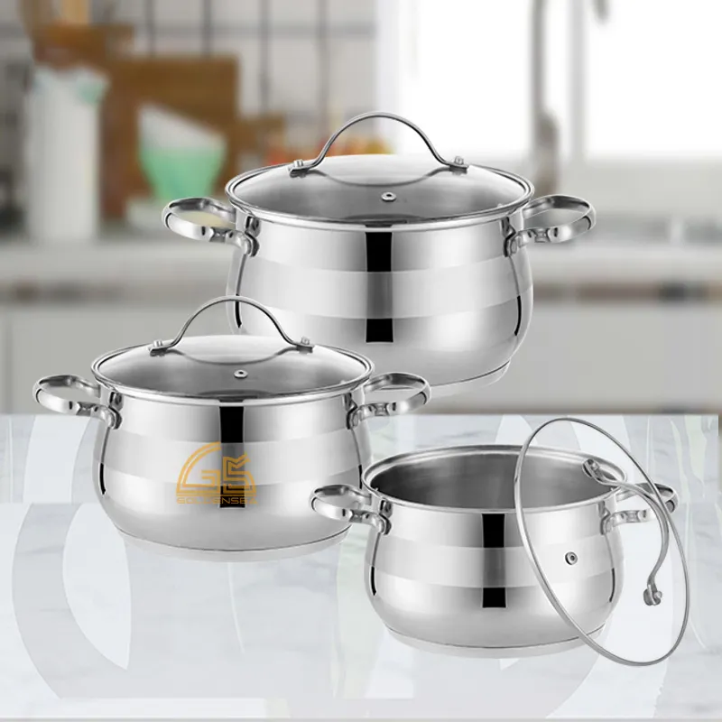 Premium Cookware Set: Durable Stainless Steel Pots... 