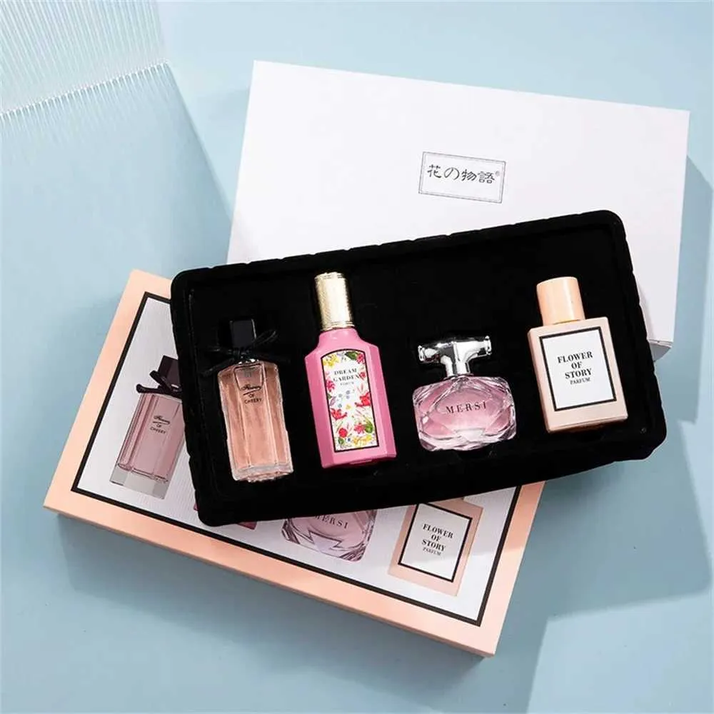 Set di quattro profumi da donna di alta qualità da 110 ml in confezione regalo, con fragranza floreale a lunga durata, Mujer OriginalesXJ250530_voghion.com