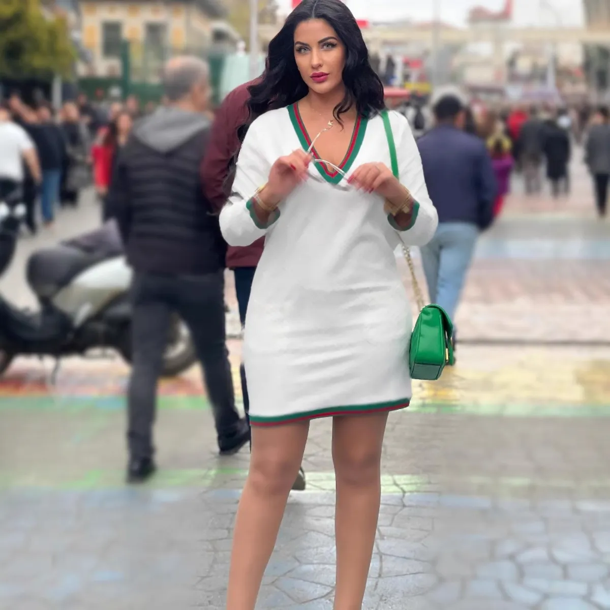woolen dress ladies Sweaters Women Fashion V Neck Knit... From Liao5825110, Rs.3,106.5 fall cocktail