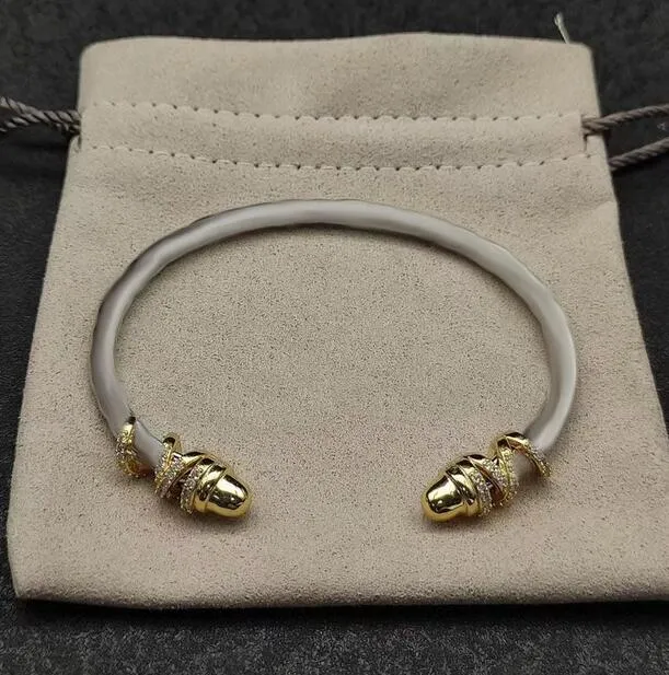 Plated gold bracelet designer bracelet women opening cable wire pearl head classic style jewelry woman luxury cuff bracelets bangle twisted street casual sh014