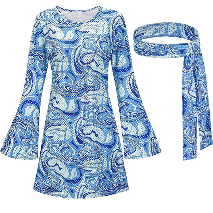blue disco dress Light blue and silver disco maxi Wenjilli dress – I Spy Mod