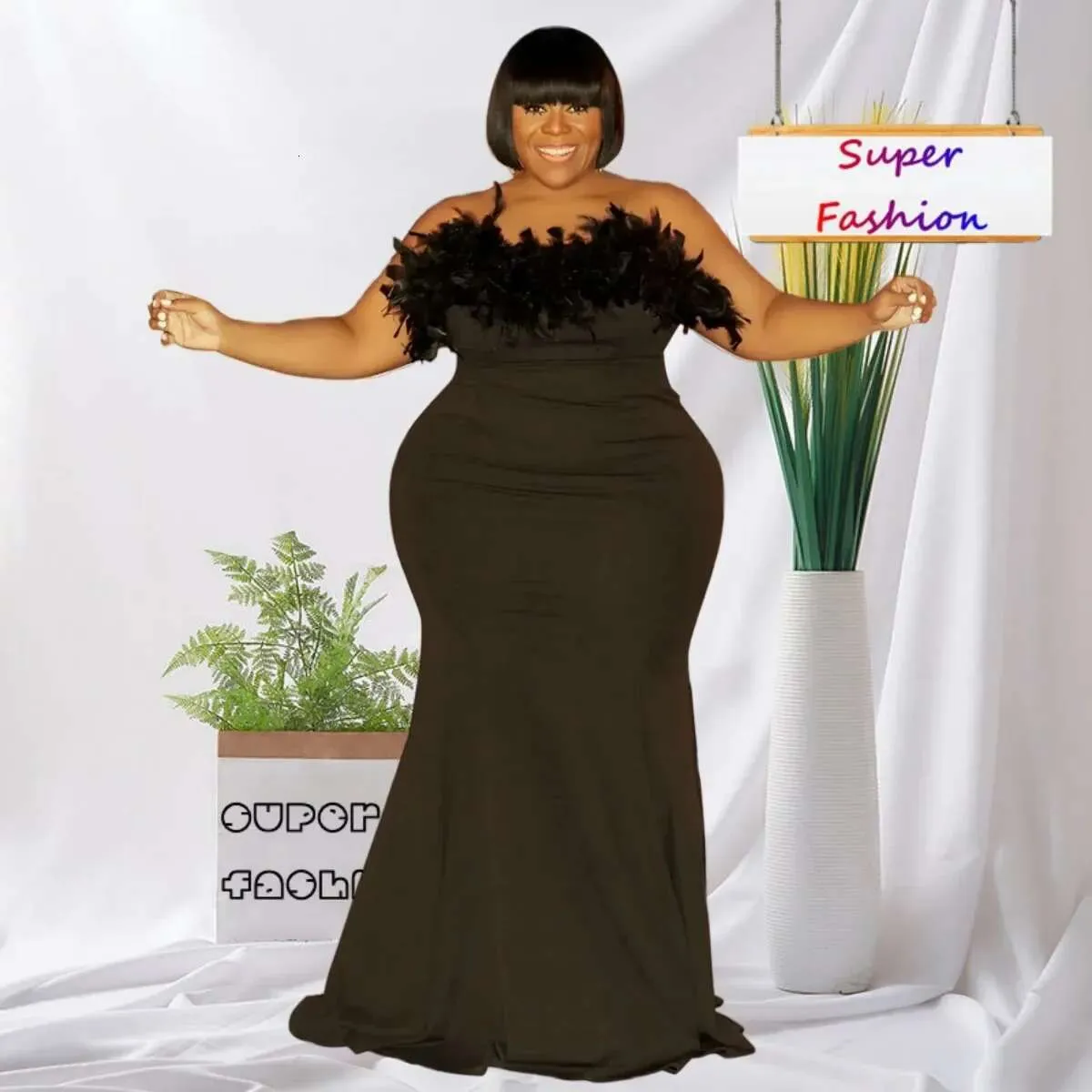 Plus Size Womens Strapless Patchwork Maxi Dress Elegant Summer Evening Gown  L 4XL From Dress_queen, $35.8 | DHgate.Com