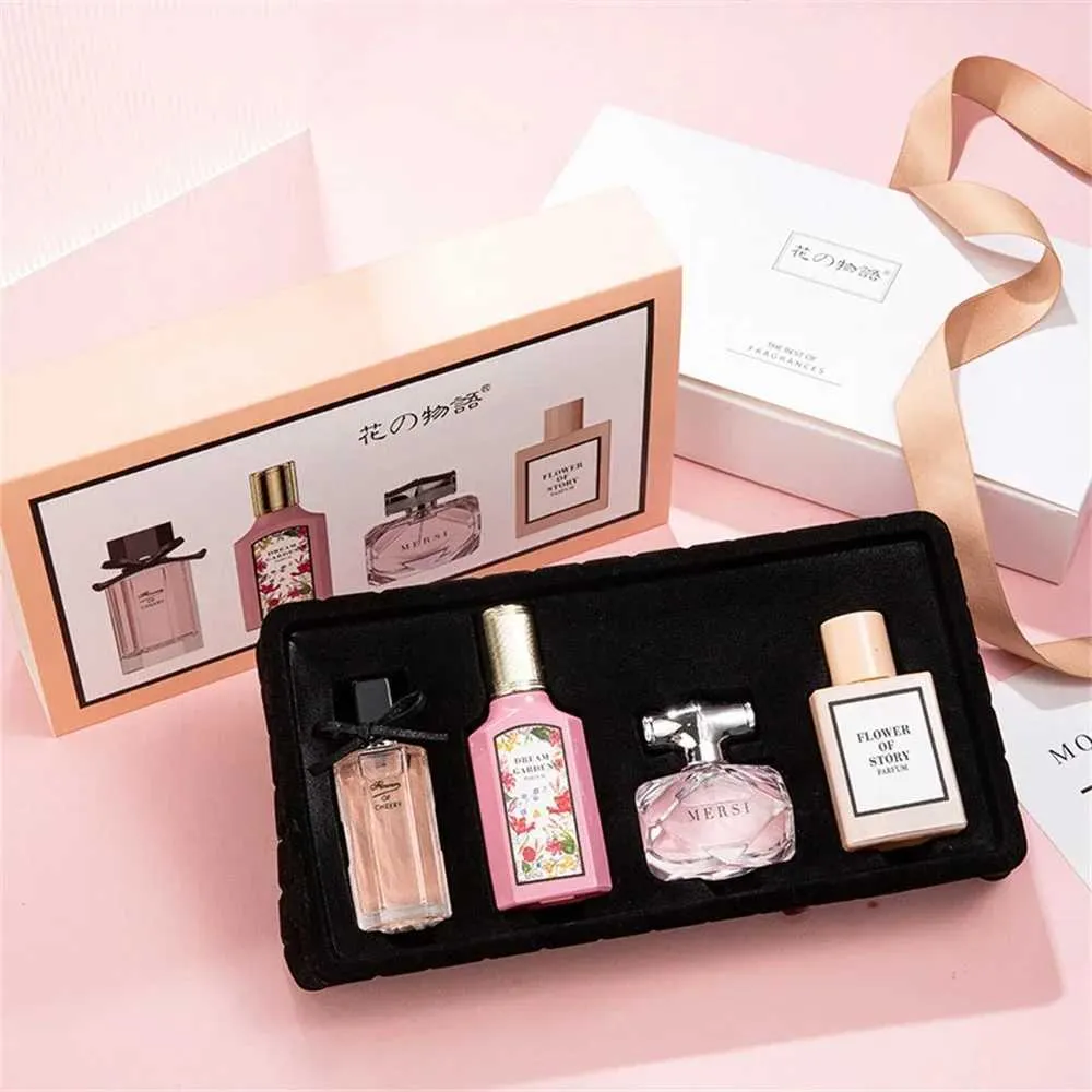 Set di quattro profumi da donna di alta qualità da 110 ml in confezione regalo, con fragranza floreale a lunga durata, Mujer OriginalesXJ250530_voghion.com