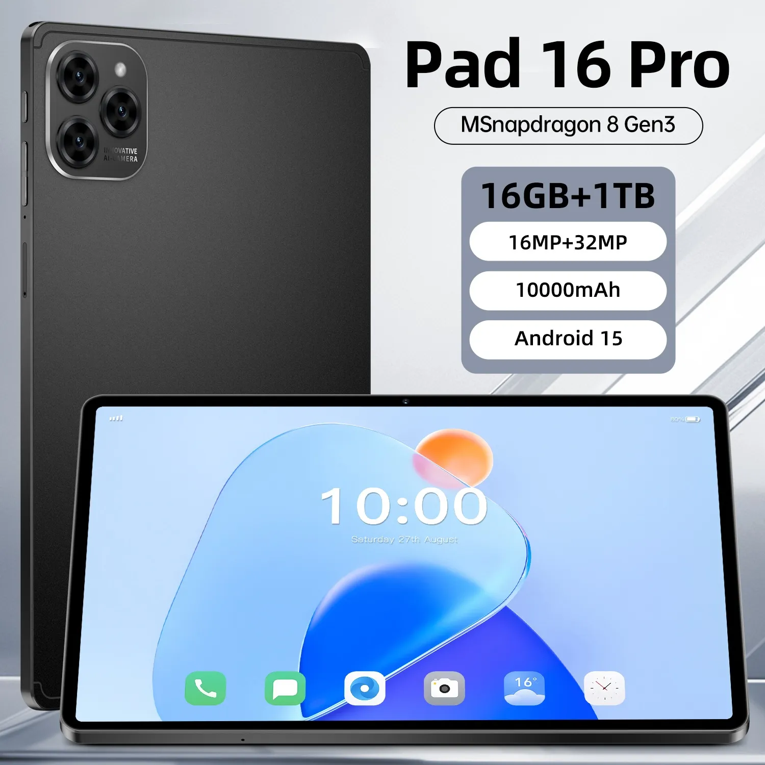 New Tablet Pad 16 Pro 10.1 OLED Screen Tablet PC ... From Happy5g, $37. ...