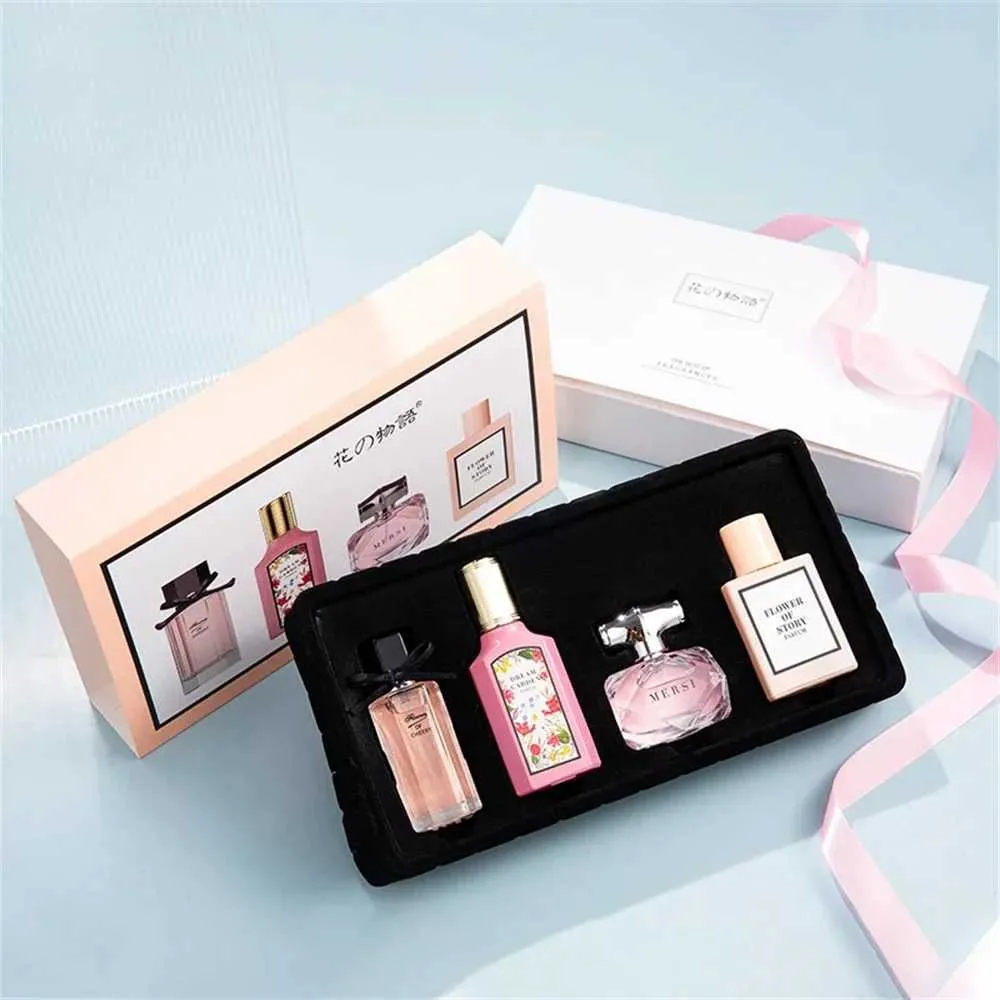 Set di quattro profumi da donna di alta qualità da 110 ml in confezione regalo, con fragranza floreale a lunga durata, Mujer OriginalesXJ250530_voghion.com