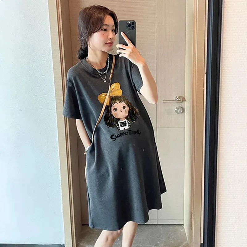 Maternity Dress Summer Casual Loose Fit Large Size T Shirt Skirt  Comfortable Stylish Pregnancy Wear From Kong06, $13.52 | DHgate.Com