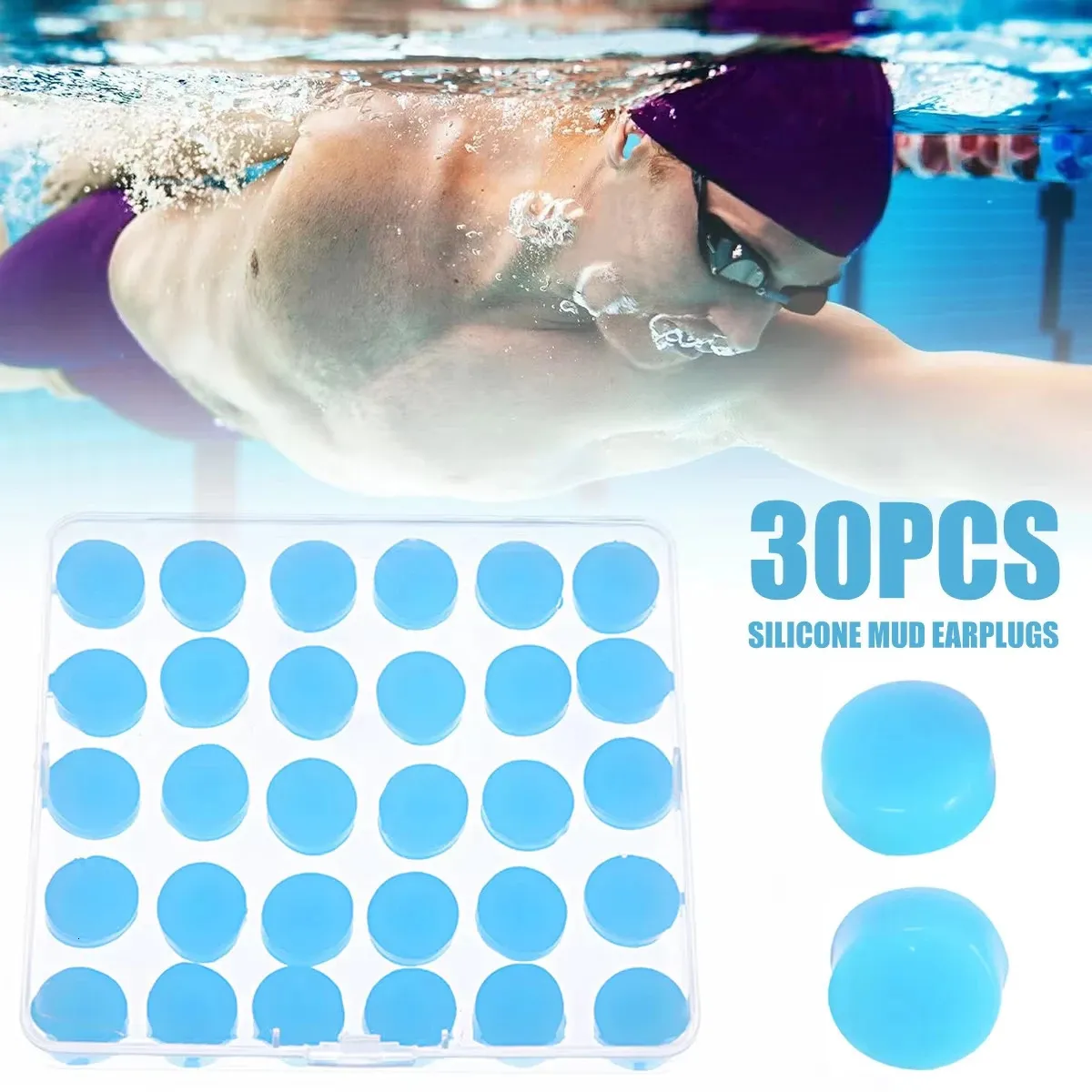 Firtink 4 Pairs Swimming Ear Plugs, Waterproof Ear Plugs For Swimming