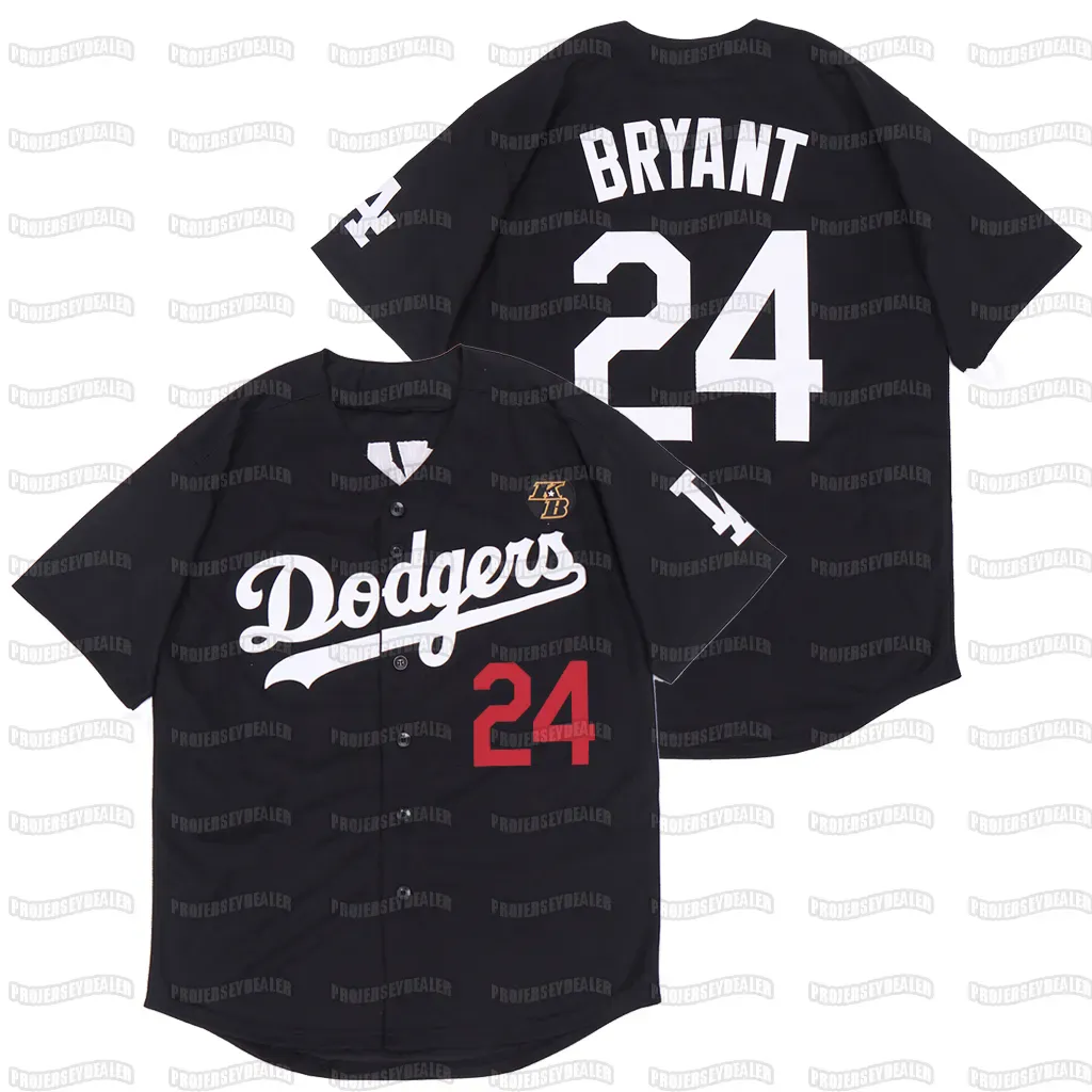 Kobe Bryant CUSTOM LA Dodgers Home Jersey with Patches 2XL