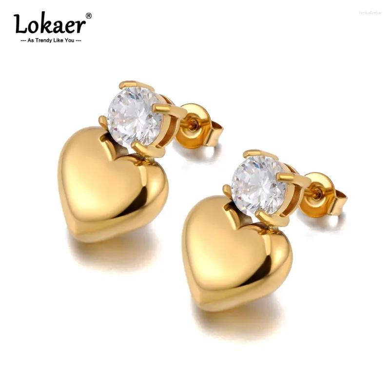 Boucles D'oreilles Puces 8 Mm Cristal CZ Rond Plaqué Or 18 Carats | Homme/Femme Bijouxia