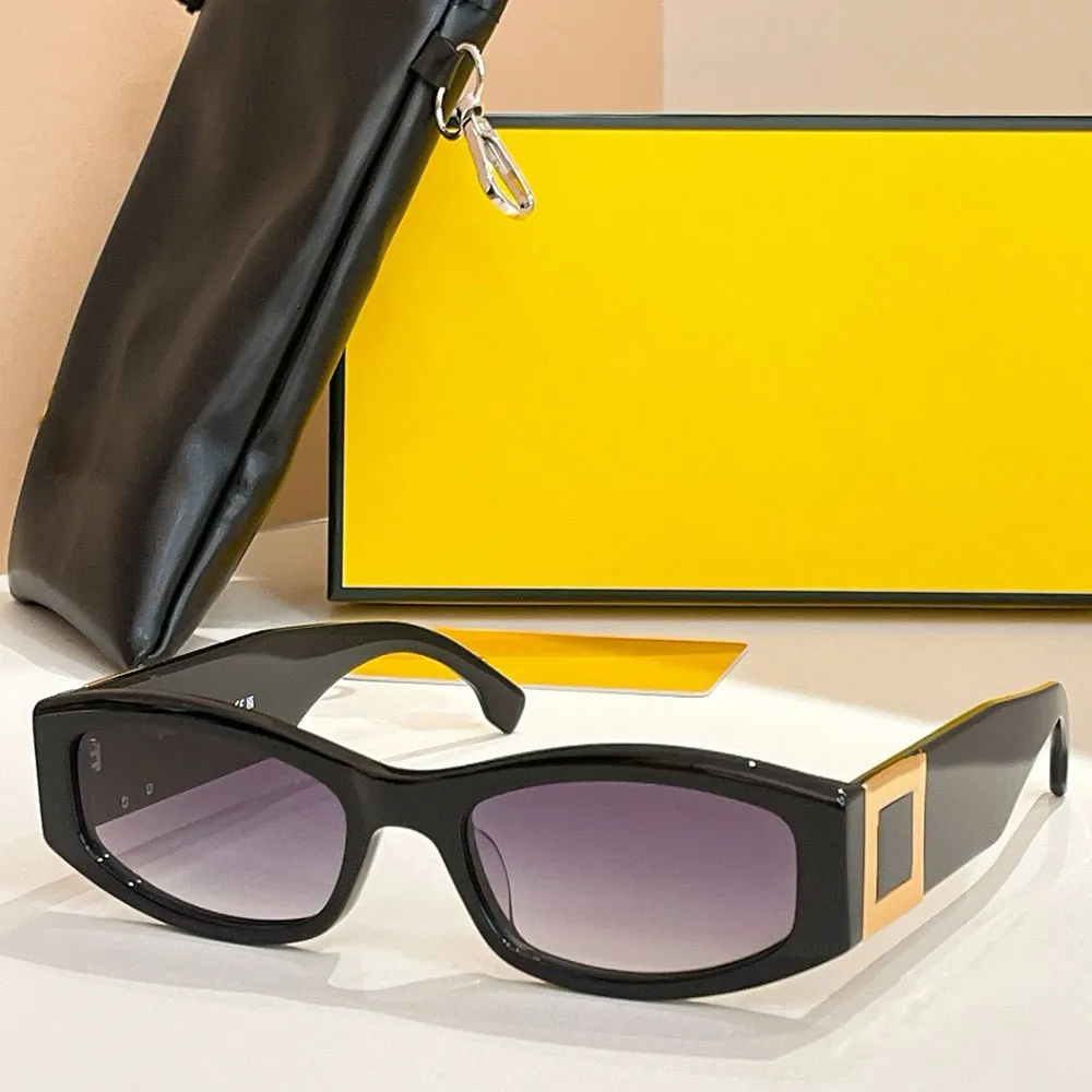Womens Black Acetate Sunglasses Luxury Designer Oval... From  display picture 3