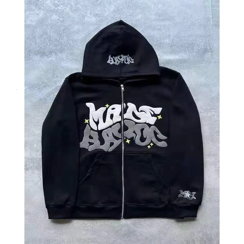 Mens Acetate Black Animal Print Sports Hoodie, Regular Length