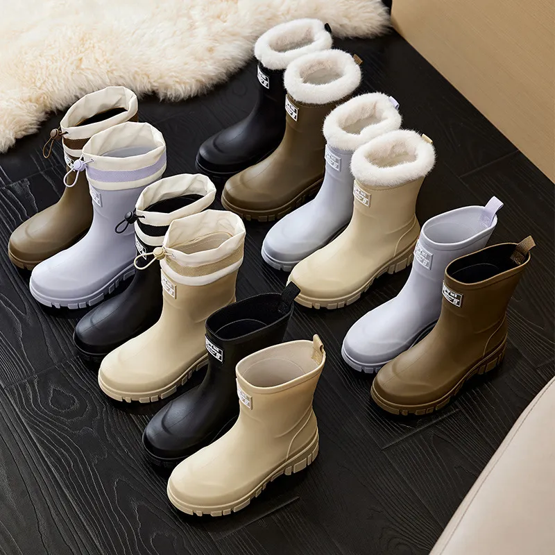 2026 Ladies Waterproof Non-slip Rain Boots Outdoor Activities Matching For Women Eur 36-41_voghion.com