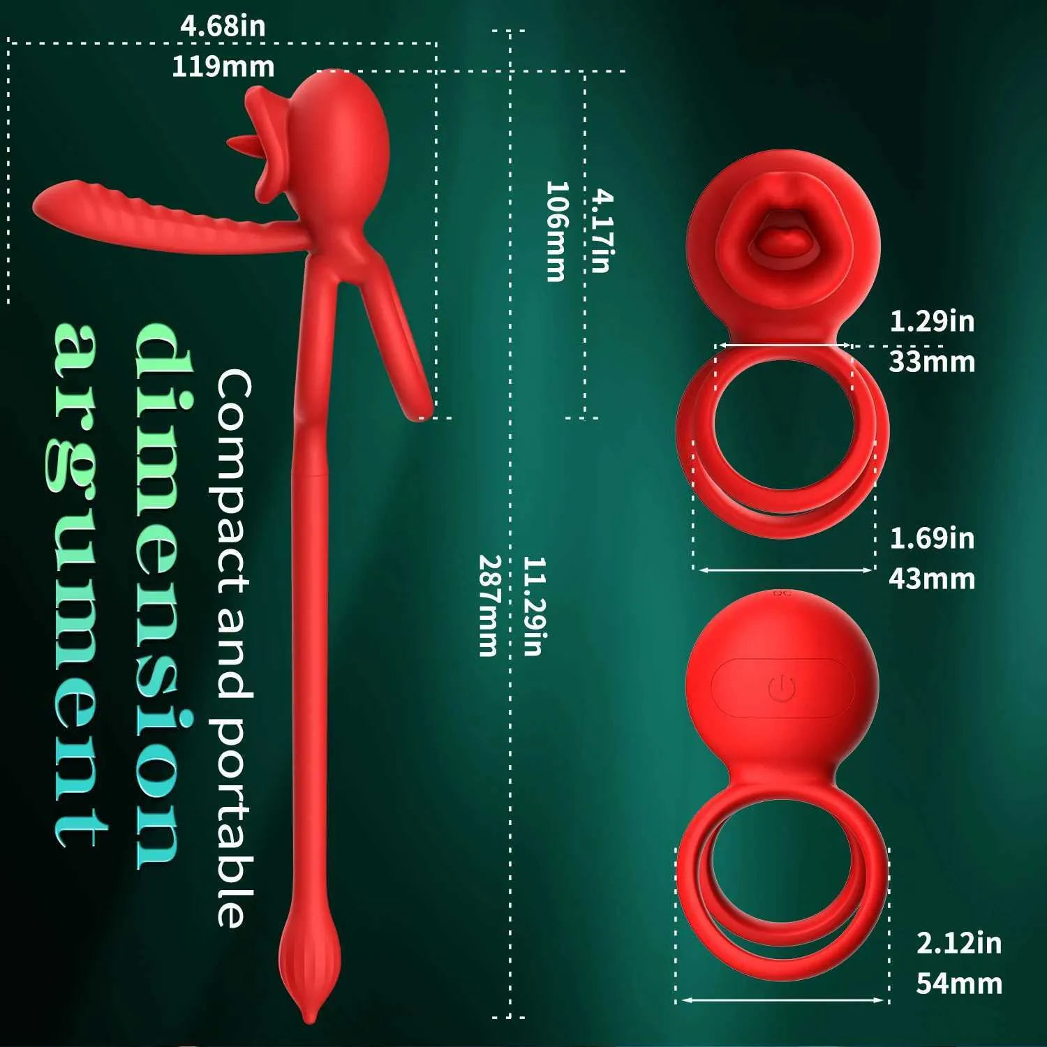 APP Vibrating Cock Ring Sleeve Rose Clitoral... From 13,4  | DHgate