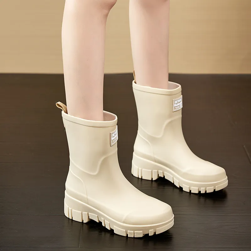 2026 Ladies Waterproof Non-slip Rain Boots Outdoor Activities Matching For Women Eur 36-41_voghion.com