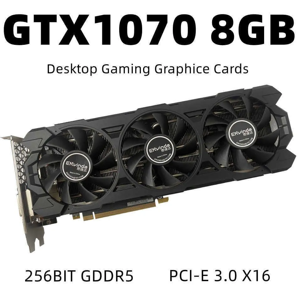 GTX1070　8GB Envinda NVIDIA GeForce GTX 1070 8GB Gaming Graphics Cards Desktop