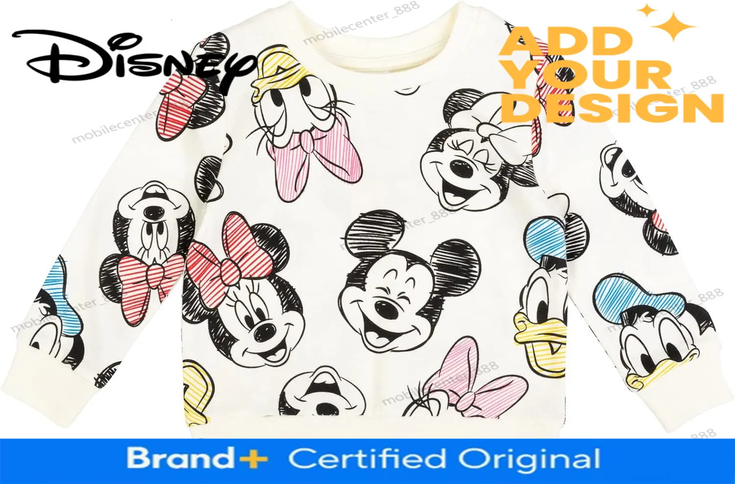 Disney Mickey Mouse Pullover Sweatshirt – Infant to Big Kid (18 Months‑14/16) – 50% OFF