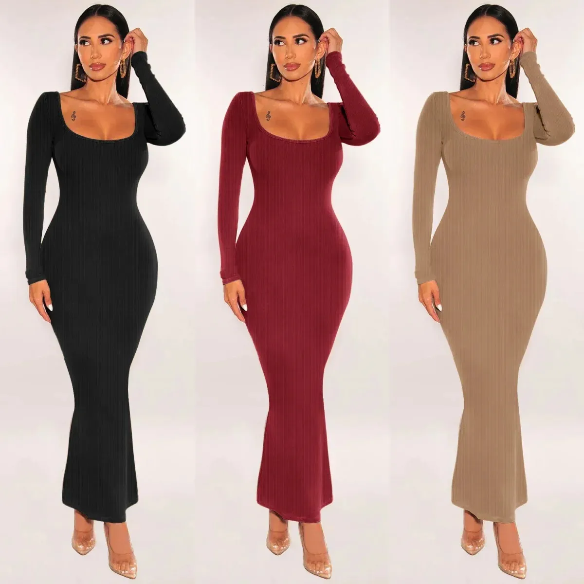 Women Ribbed Knit Short Sleeve Floor-Length Bodycon Maxi Dress Solid Color Casual Fall Spring from Dhgate Basic & Casual Dresses - price 23.17 Women Ribbed Knit Short Sleeve Floor-Length Bodycon Maxi Dress Solid Color Casual Fall Spring from Dhgate Basic & Casual Dresses - price 23.17