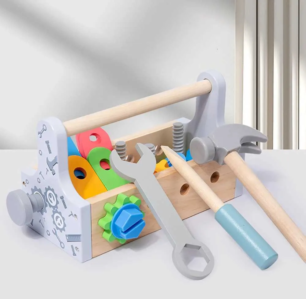 Children Toolbox Toys Pretend Play Set Nut Disassembly Screw Assembly ...