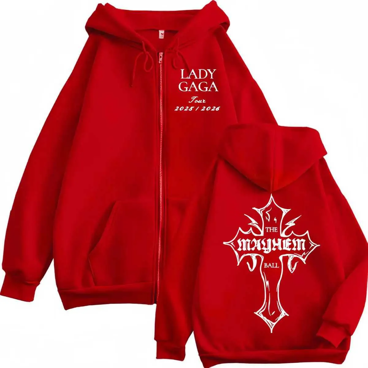 Lady Gaga The Mayhem Ball Tour 2025 Zipper Hoodie Men From 9,88
