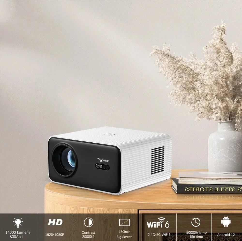 Projecteur ThundeaL 4K 30fps - Android 13, 8G ROM, 5G WiFi6, 1080p