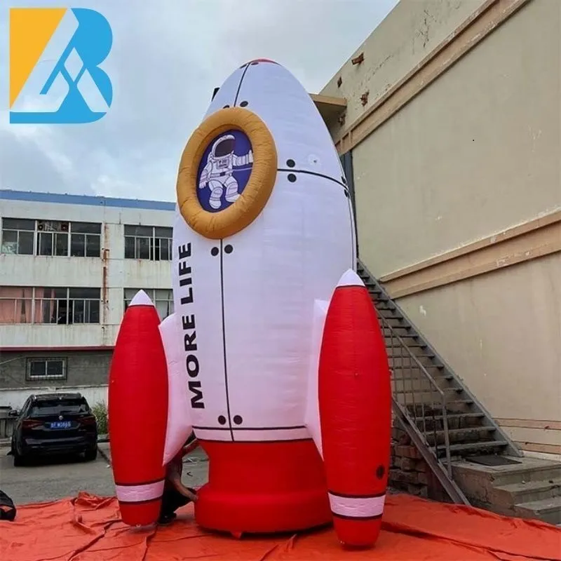 Inflatable Rocket Pack 33 ft 10 m Bespoke Aerospace Theme Inflatable Rocket Ship for Event ...