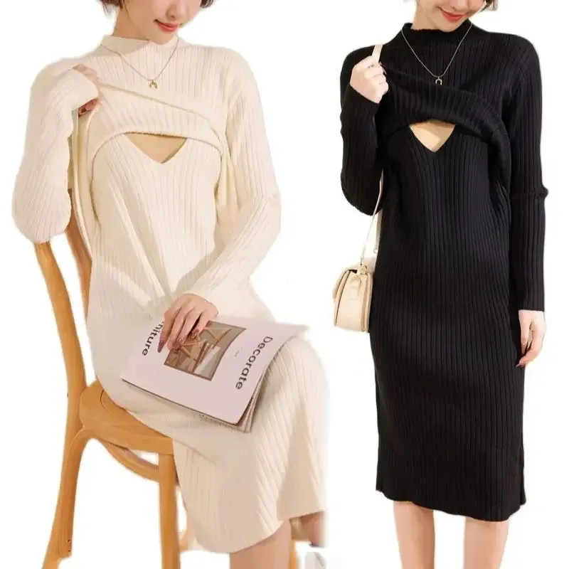 postpartum winter dress 13 Cozy & Stylish Postpartum Outfit Ideas For Winter