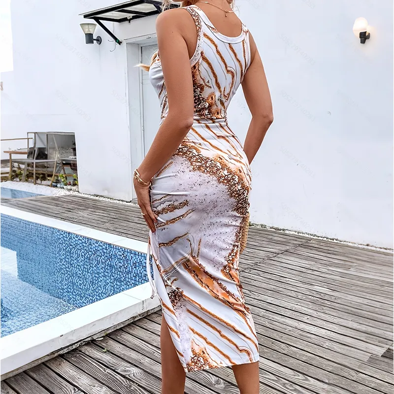 slim fit dress slacks Lace-Up Multicolor Long Prom Dress with Sequin Flowers– PromGirl main image 0