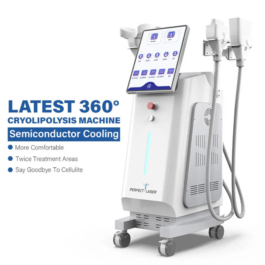 360°凍結脂肪分解脂肪削減機：FDA承認、3つのハンドル、二重顎除去、RF