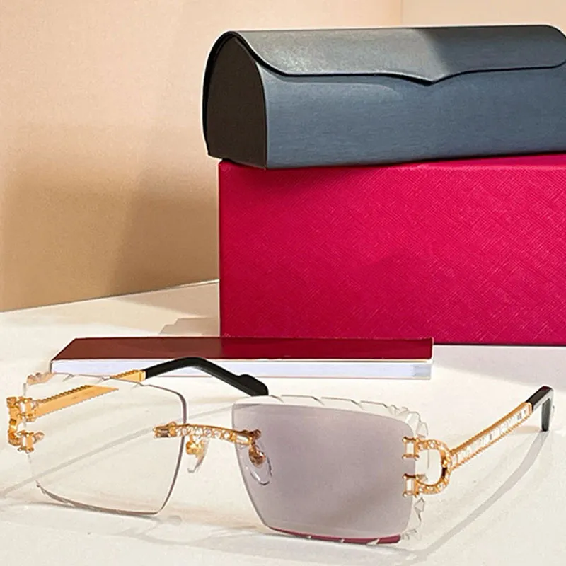 Crystal Square Gradient Metal Sunglasses with UV400 Protection Quaid Square Sunglasses | UV400 Protection - zenottic  main image 4