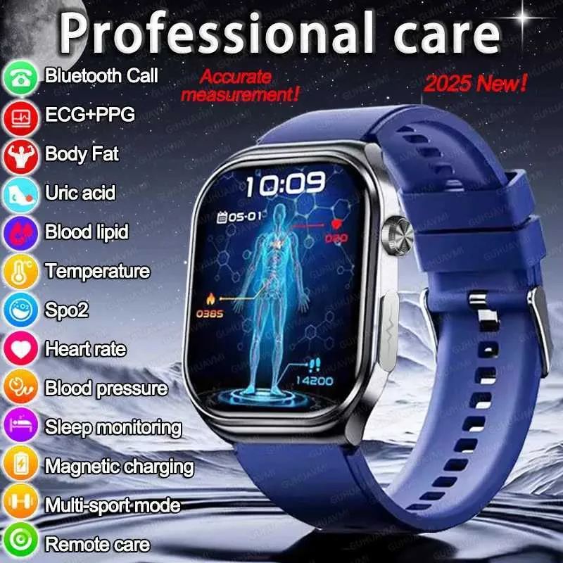 ECG PPG AI Health Smart Watch   Blood Pressure, Lipid... 