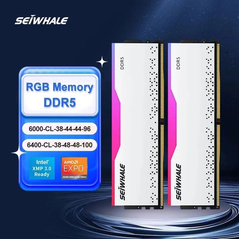 ✓ DHgate SEIWHALE DDR5 RAM 16GB 6000MHz 6400MHz 데스크탑 메모리