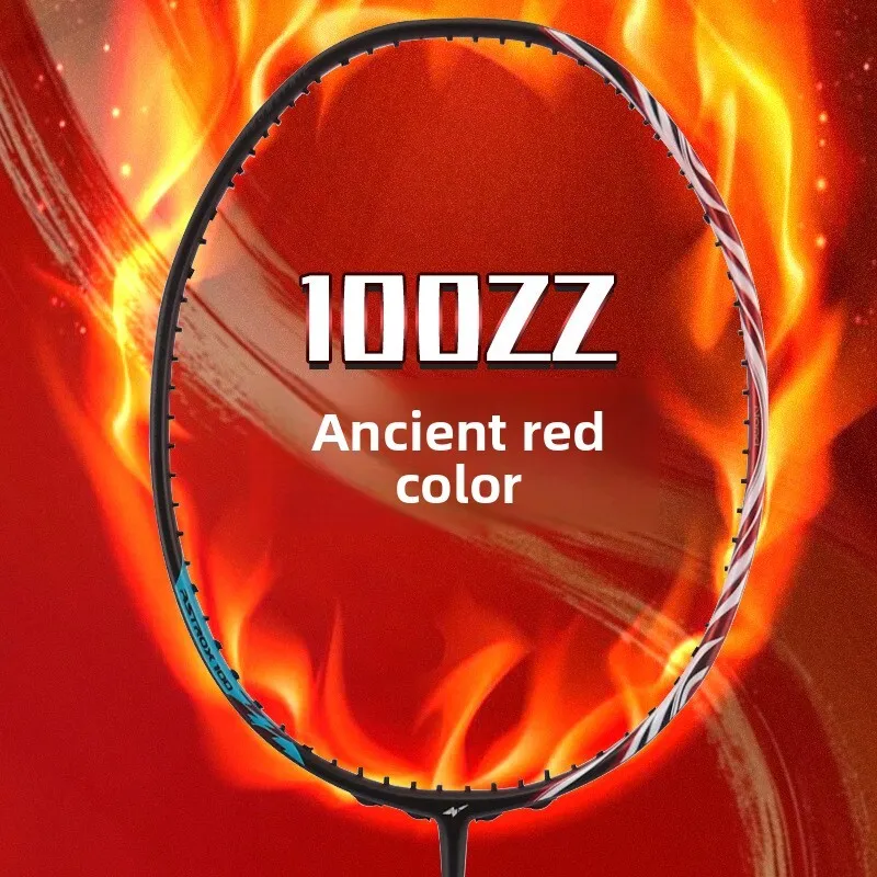100zz Ancient Red Badminton Rackets Full Carbon 4U Competition Singles ...