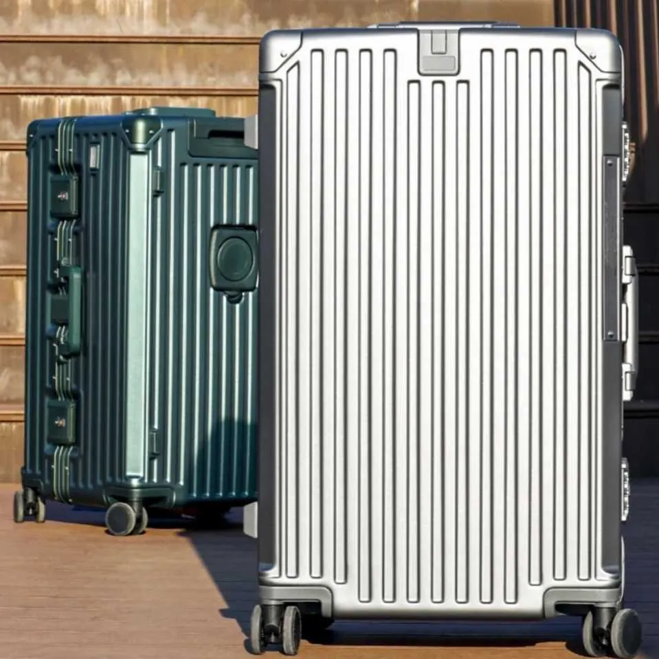 Travel Suitcase 20-30 inch Corduroy Material Trolley Case with Aluminum ...