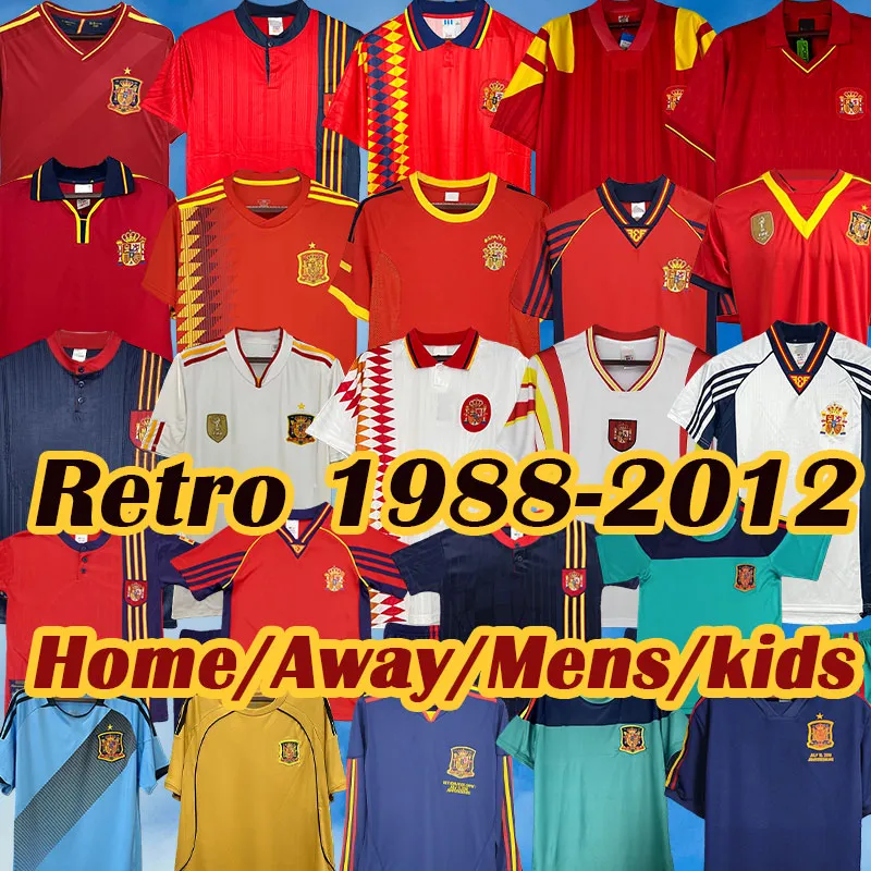 専用90s  soccer SPAIN game shirts Retro Spain 1988 90 92 94 96 99 2000 04 Football From 7,08