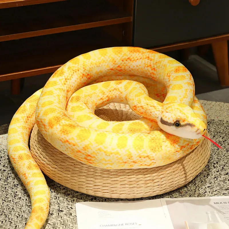 Animale di peluche serpente gigante, peluche serpente lungo | Serpente lungo peluche realistico da 63 pollici | Giocattolo di peluche a forma di serpente per scherzi, giocattoli di parodia, per decora Animale di peluche serpente gigante, peluche serpente lungo | Serpente lungo peluche realistico da 63 pollici | Giocattolo di peluche a forma di serpente per scherzi, giocattoli di parodia, per decora