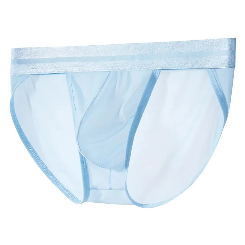 Ice Silk Ultra-thin Men's 100% Cotton Boxers Summer Breathable U Pouch ...
