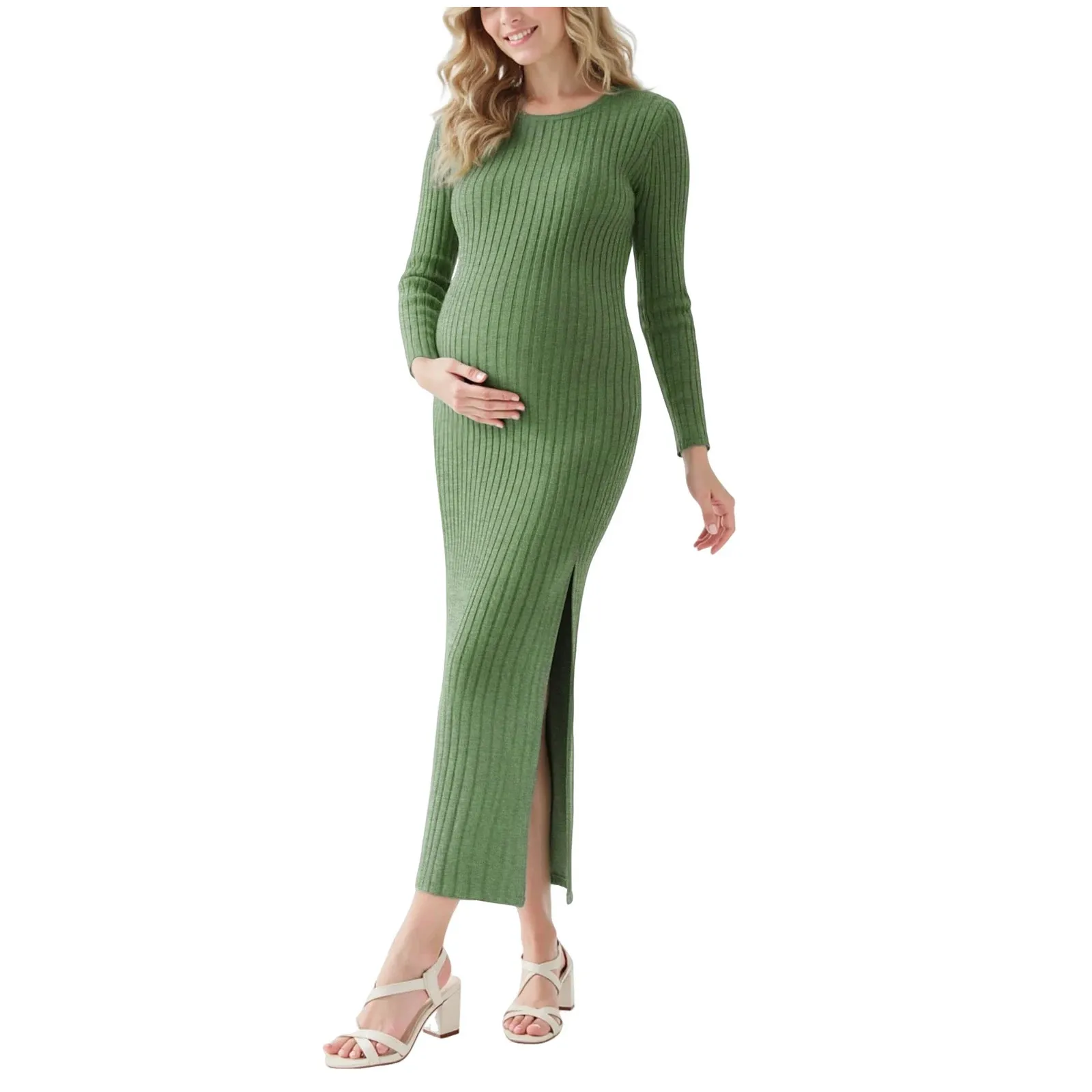 floral embroidered dress green Maxi With Sheer Flutter Sleeves In Sage Multi Fabric Classification:BEADED CREPE main image 1