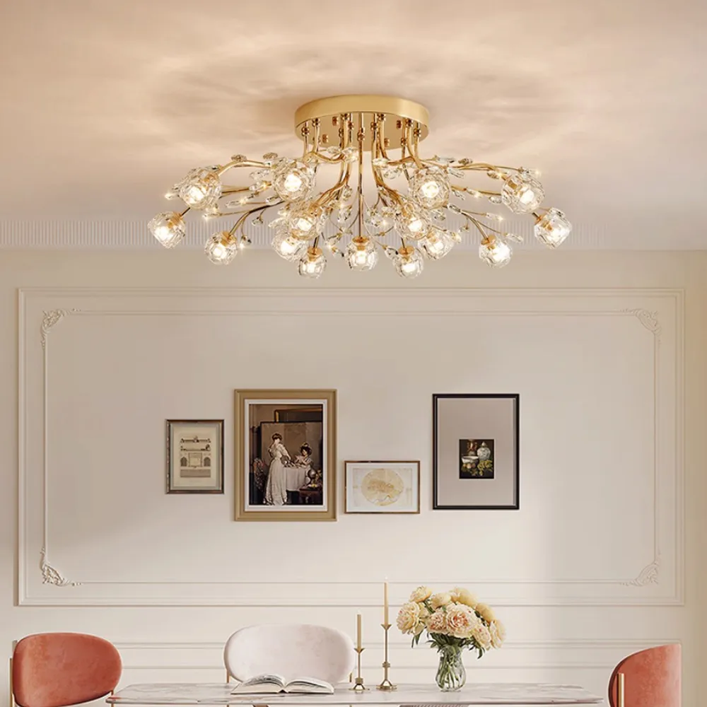 Crystal Ceiling Lights Fixture Modern Luxury Crystal Pendant Lamps For ...
