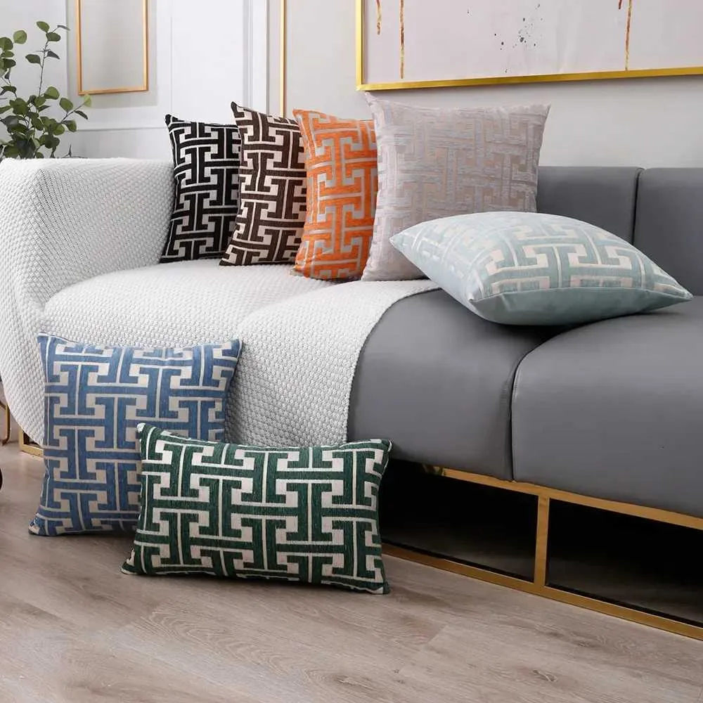 Satisfactory Production Guide Luxury Geometric Jacquard Black And Gold Cushions For... Cushions ...