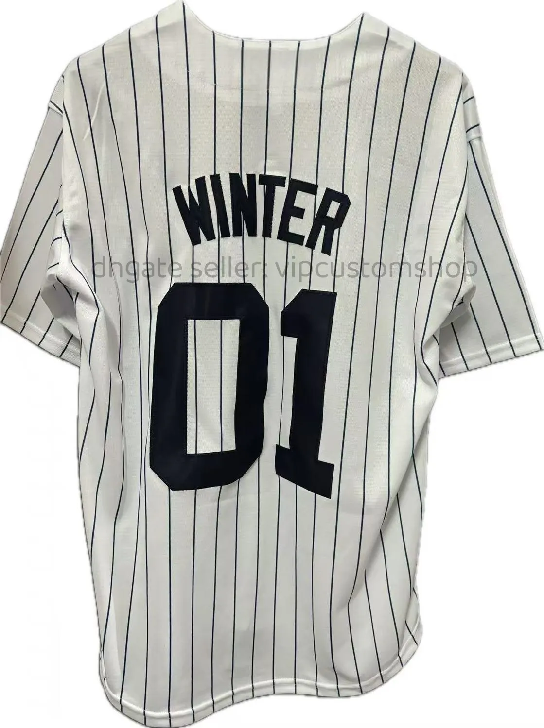 Stitched Aespa 01 WINTER White Baseball Jersey Winter From 17