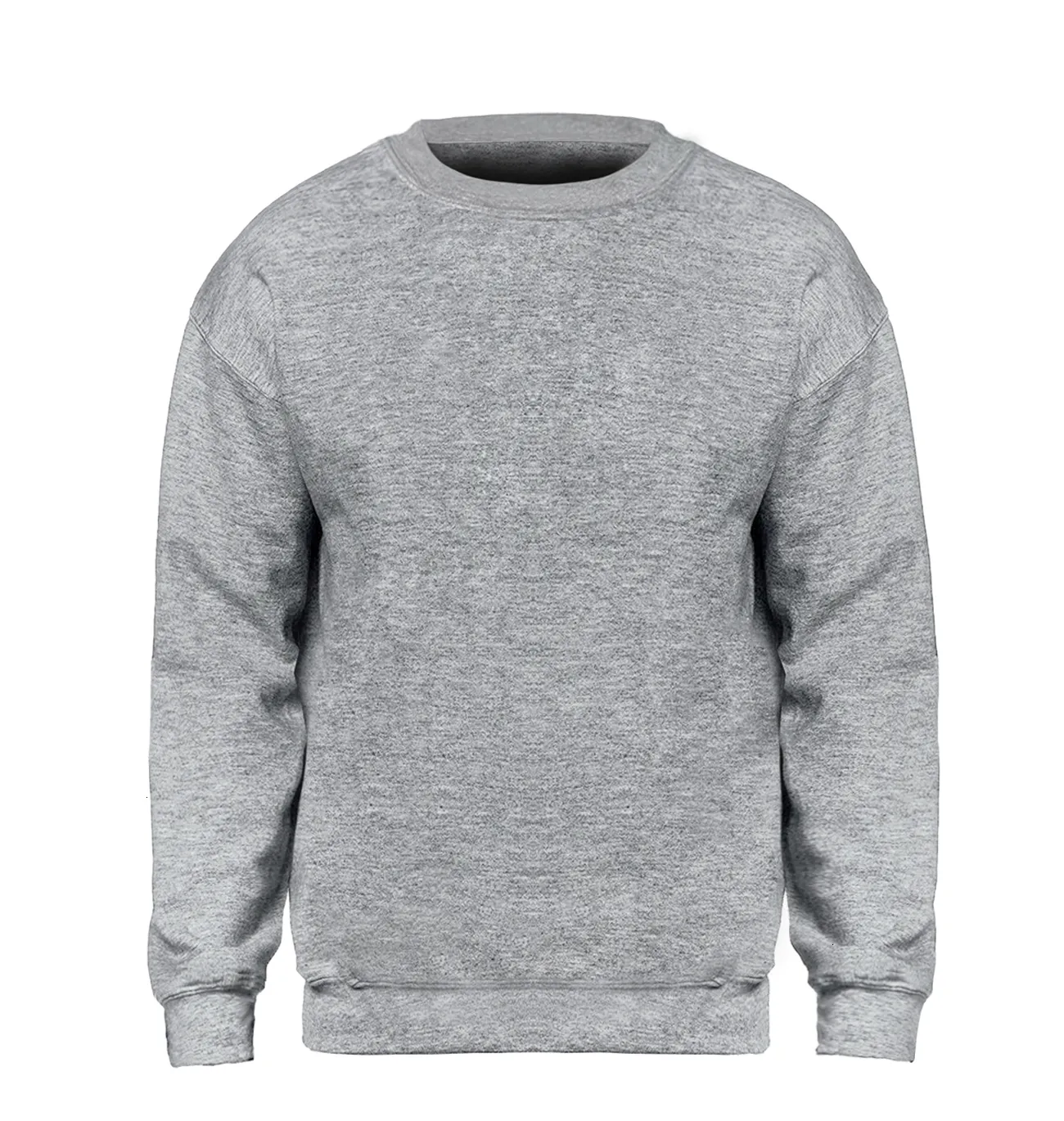 Felpa Uomo Invernale In Pile Spesso, Girocollo Blu Navy Taglia M, Calda E Casual - 4