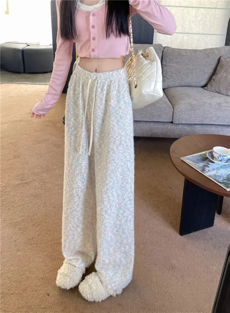 Rainbow Glutinous Rice Acetate Bootcut Capri Pants Low Waist Casual ...