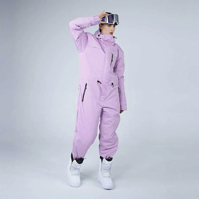 Dames winter warm mode skipak jas hoodie outdoor sport jumpsuit rits skipak, wit, M Dames winter warm mode skipak jas hoodie outdoor sport jumpsuit rits skipak, wit, M
