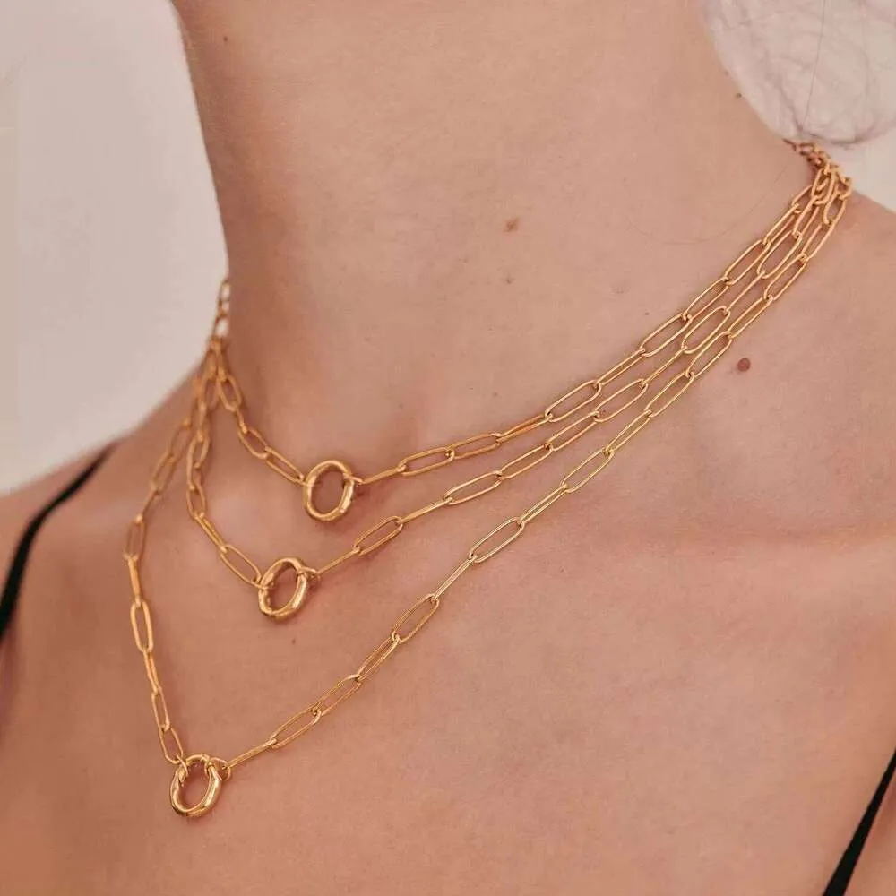 Paperclip Necklace 15.7 in 925 Sterling Silver Rope Chain with Green ...